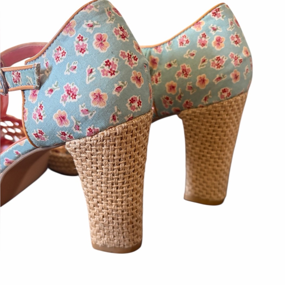 Kenzie Lyric Floral T-Strap Platform Heel - Picture 5 of 9
